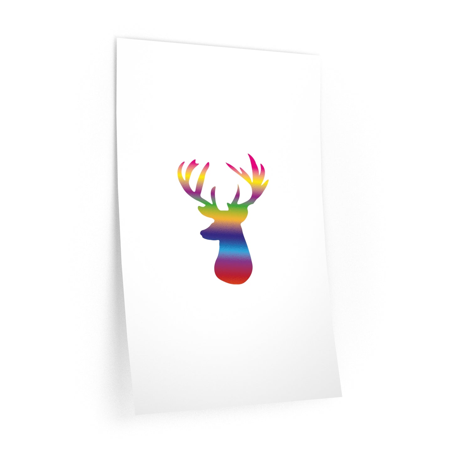 Rainbow Deer Stag Wall Decals