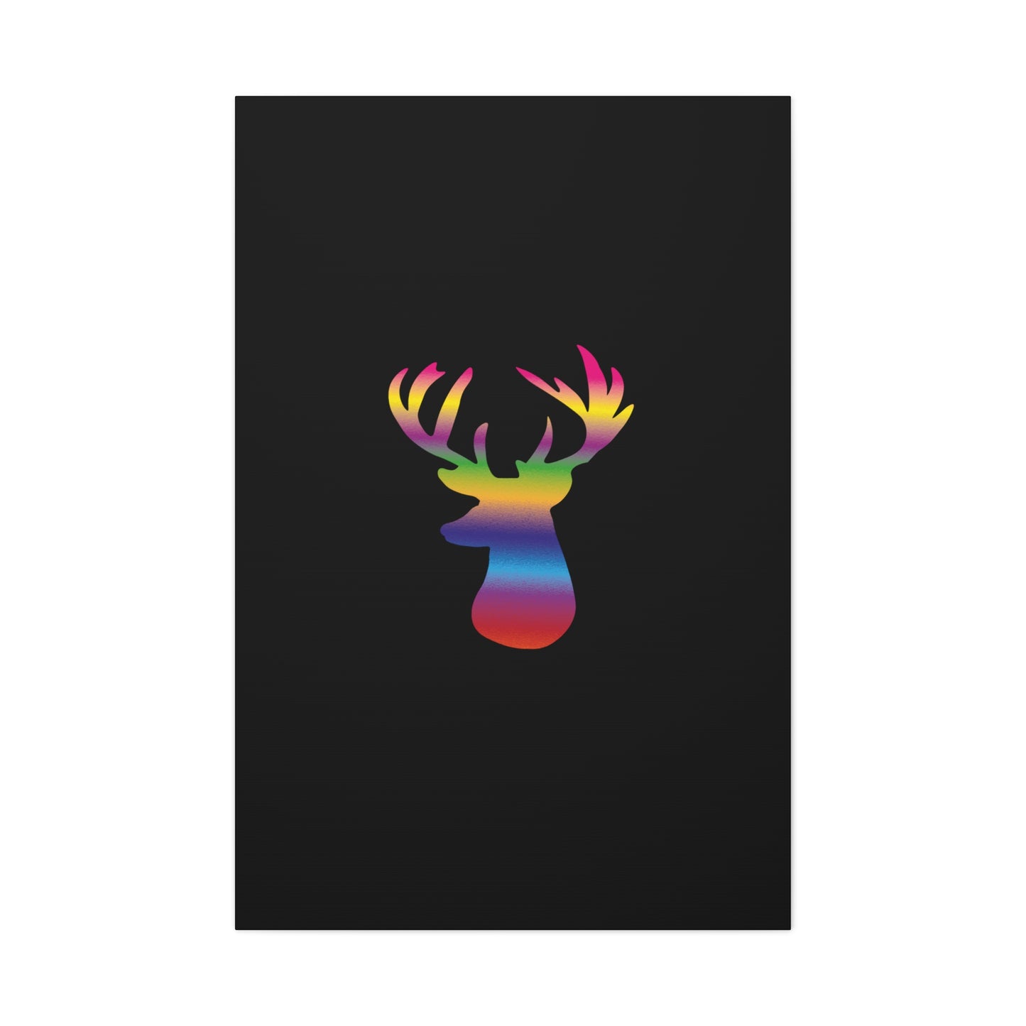 Rainbow Stag Head Canvas Gallery Wraps