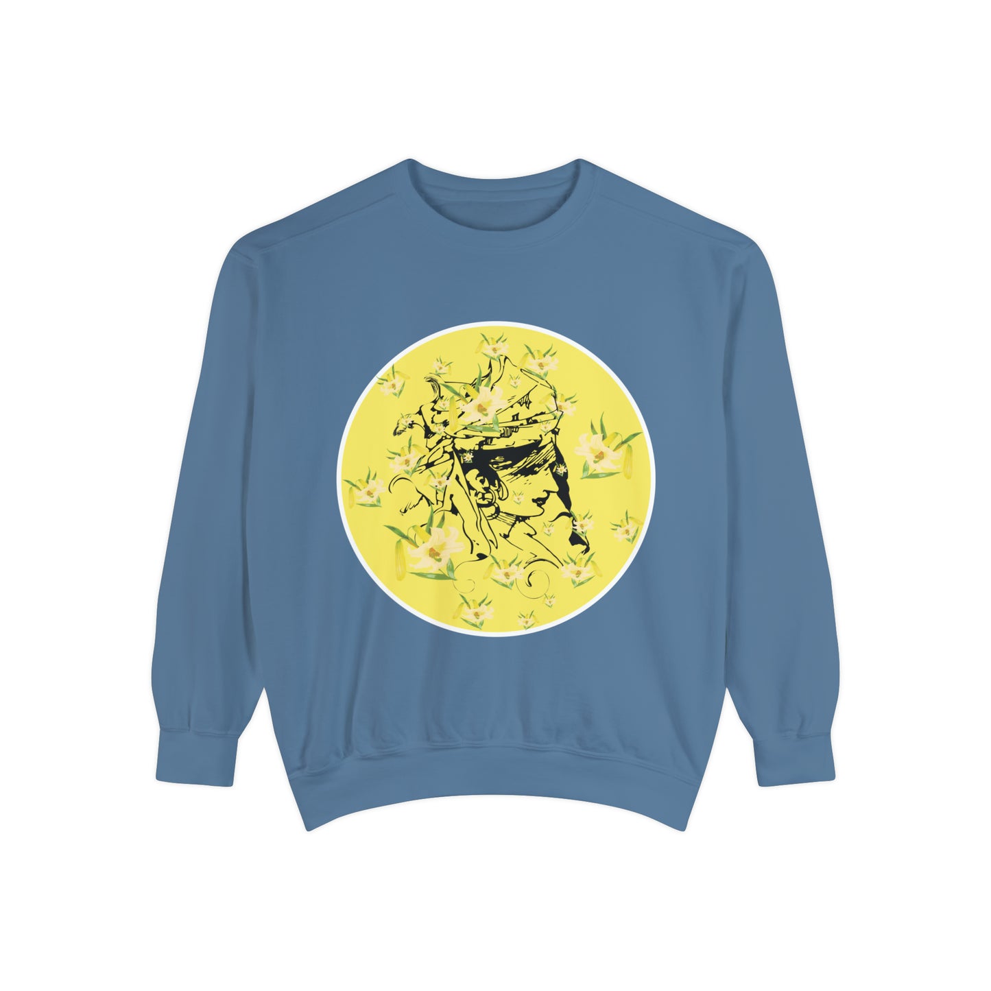 Daffodil Woman Art Unisex Garment-Dyed Sweatshirt