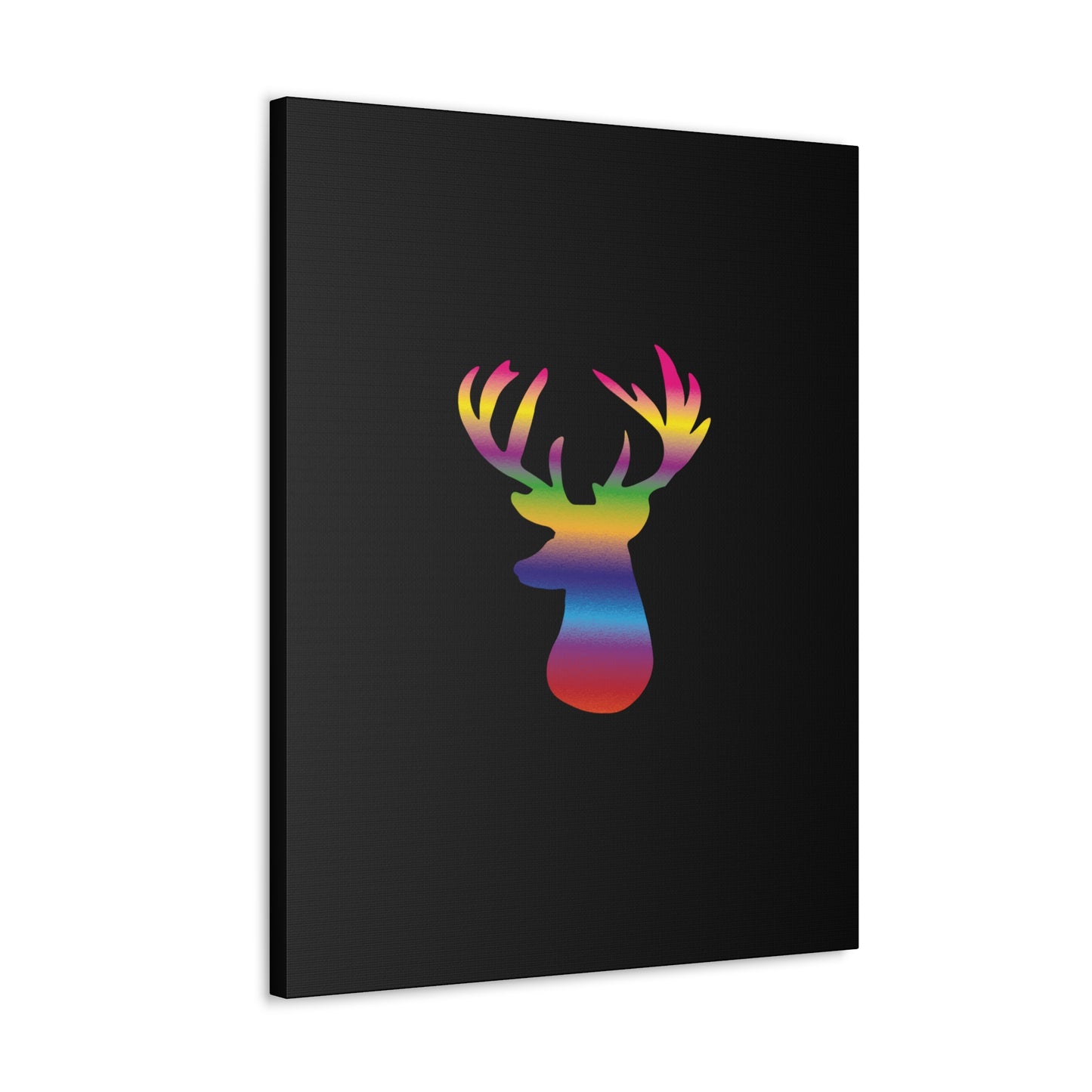 Rainbow Stag Head Canvas Gallery Wraps