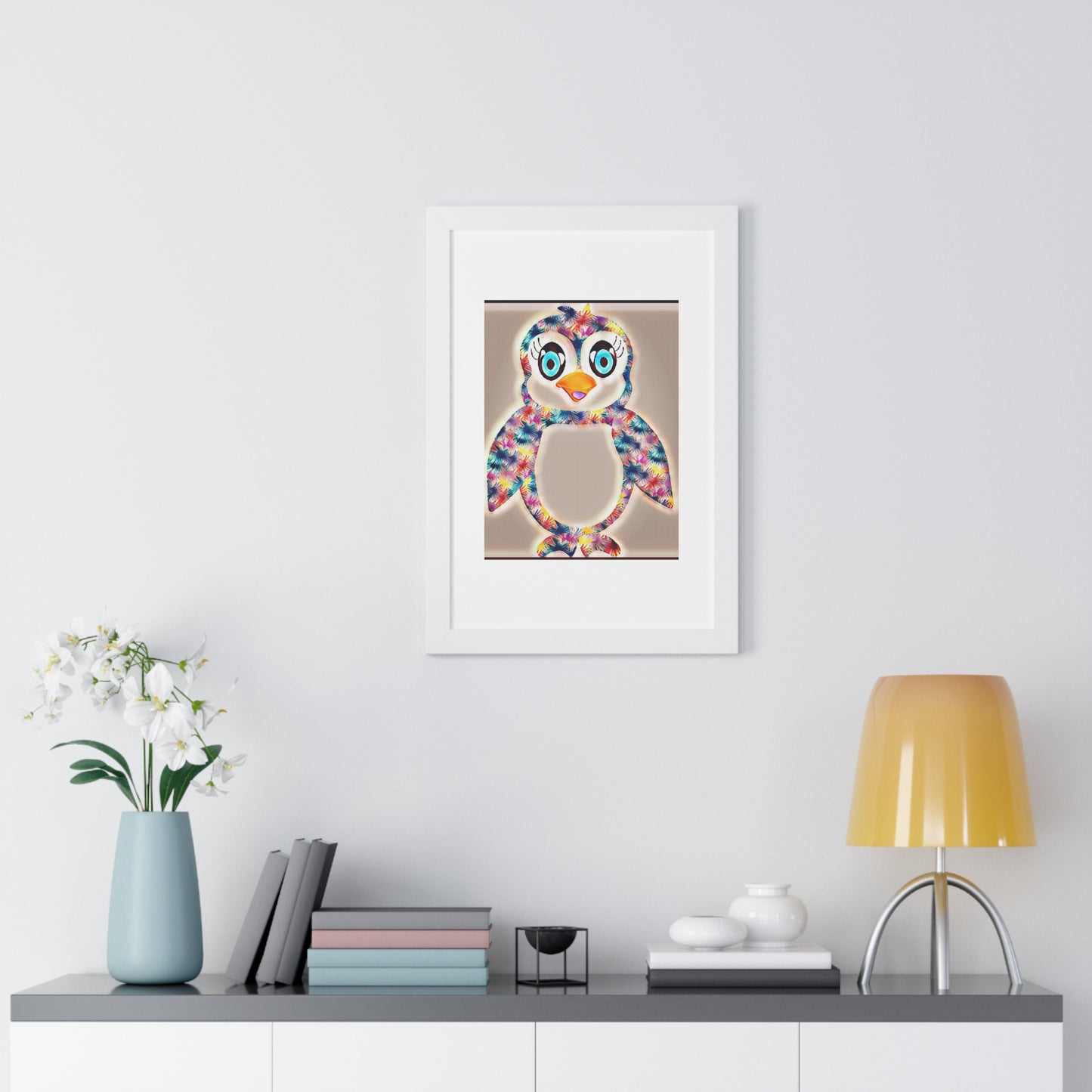 The Penguinies Glow Cinematic Framed Vertical Poster