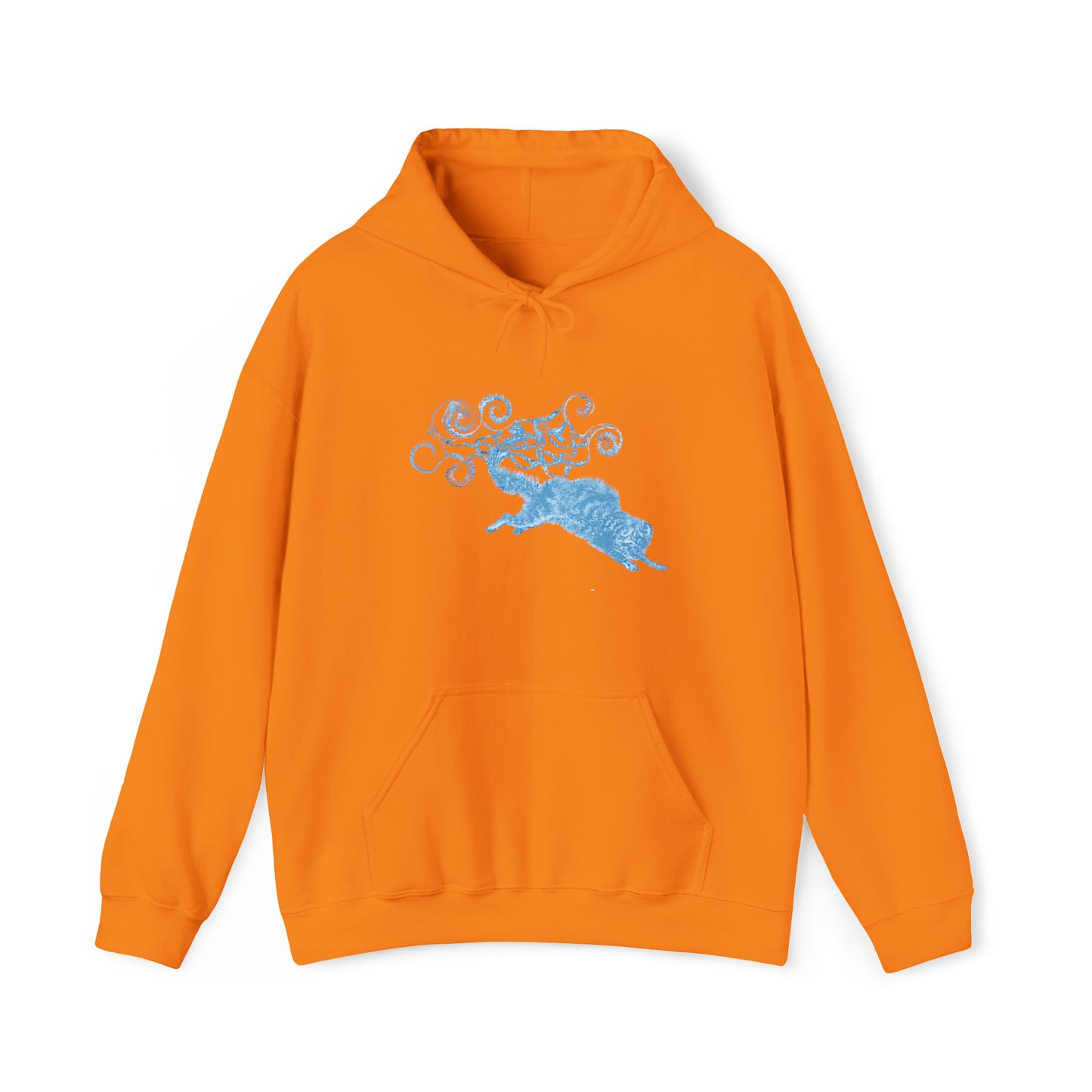 Blue Cat's Tail Art Unisex Heavy Blend™ Hooded Sweatshirt