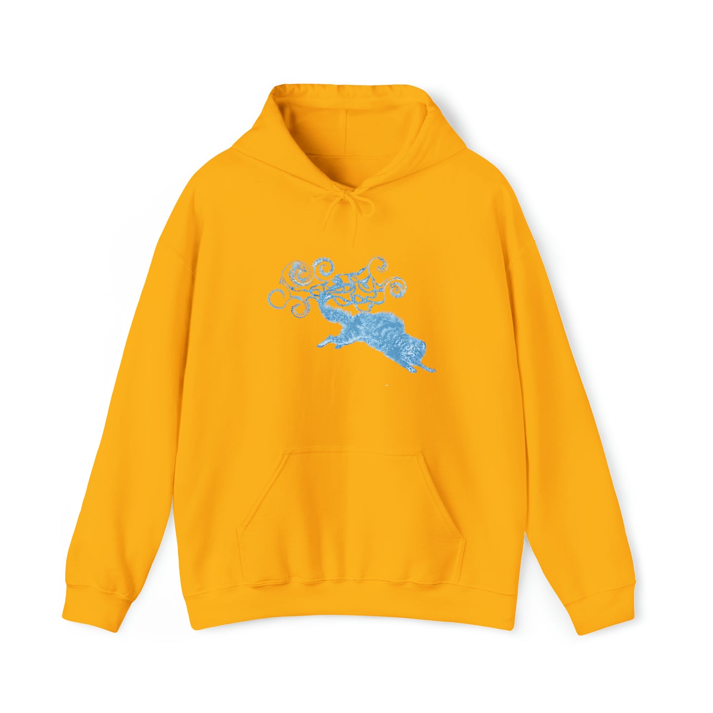 Blue Cat's Tail Art Unisex Heavy Blend™ Hooded Sweatshirt