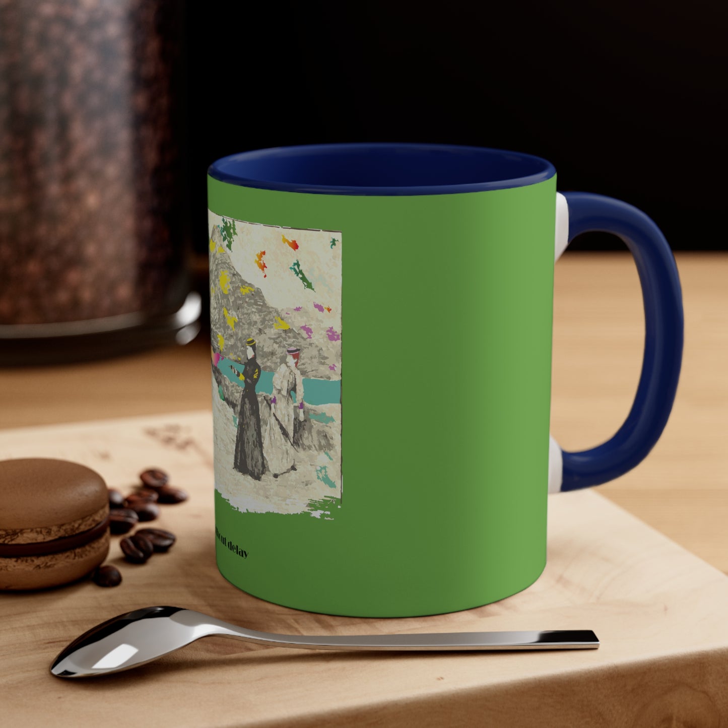 Without Delay Art Accent Coffee Mug, 11oz