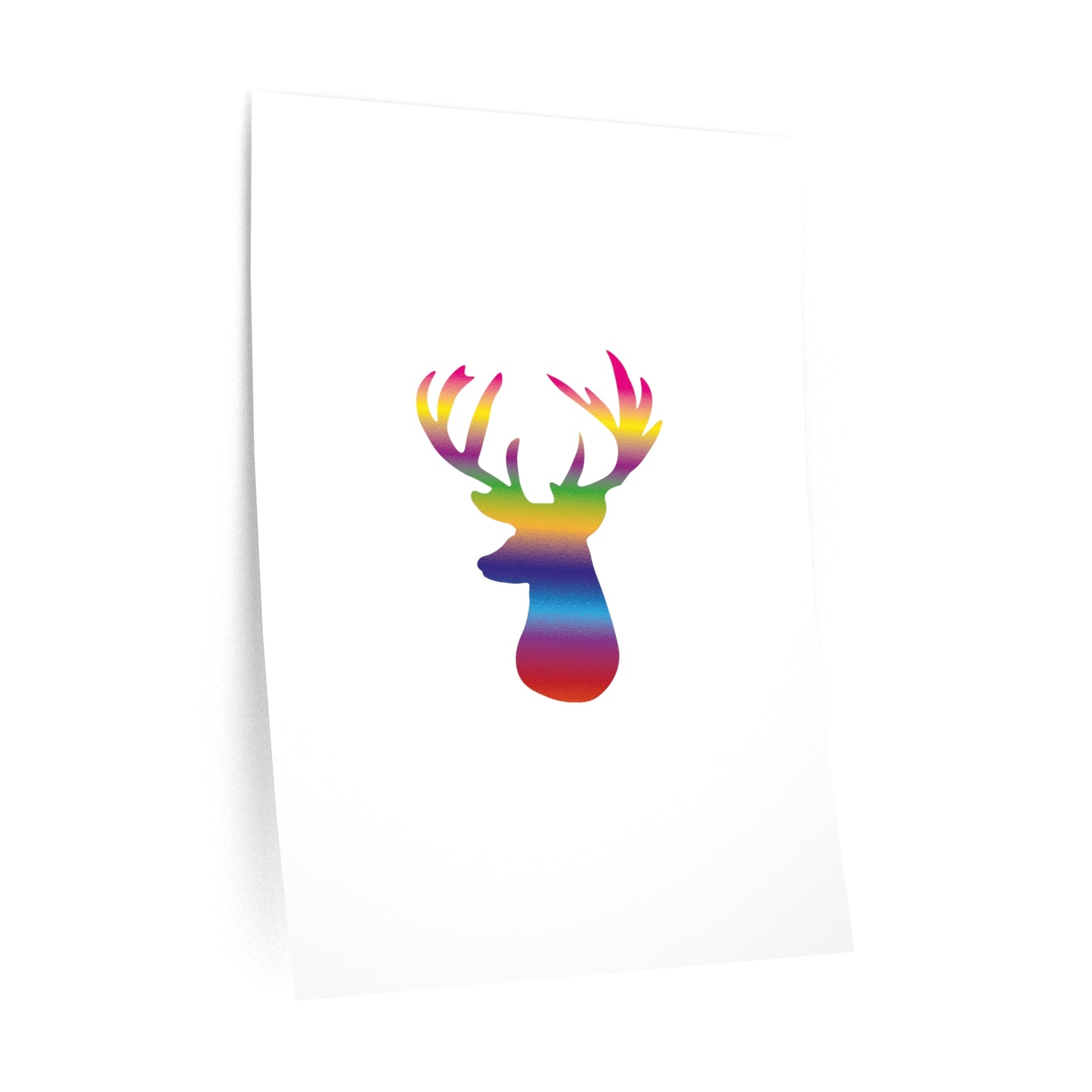 Rainbow Deer Stag Wall Decals