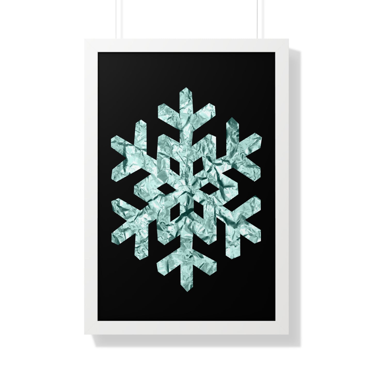 Snowflake Foil Art Framed Vertical Poster