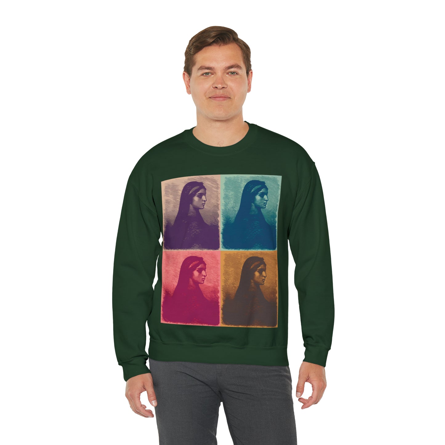 Koptic Woman Art Unisex Heavy Blend Crewneck Sweatshirt