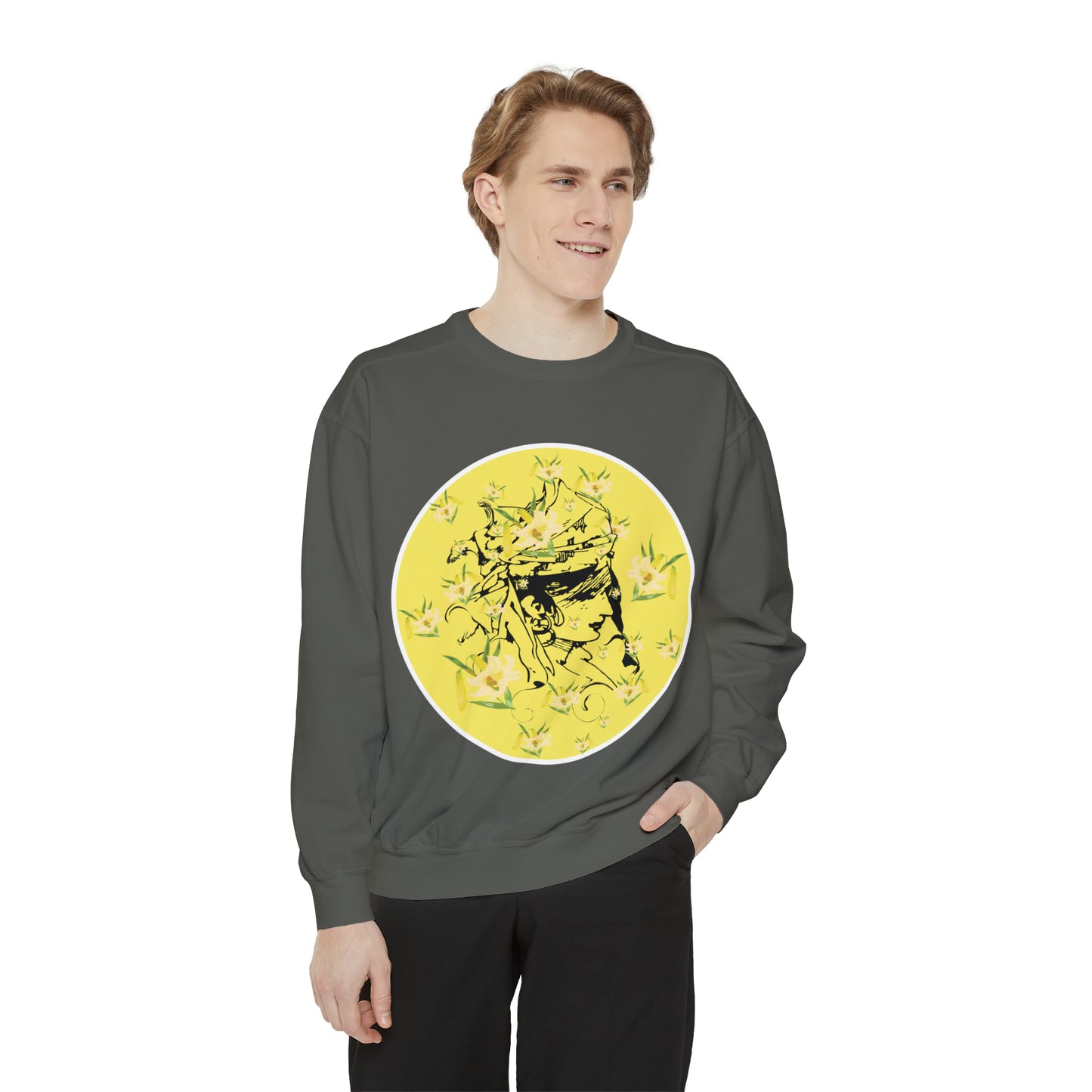 Daffodil Woman Art Unisex Garment-Dyed Sweatshirt