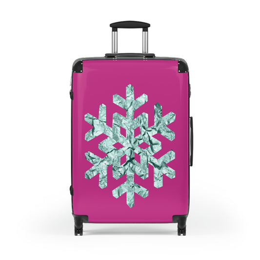 Snowflake Pink Suitcase