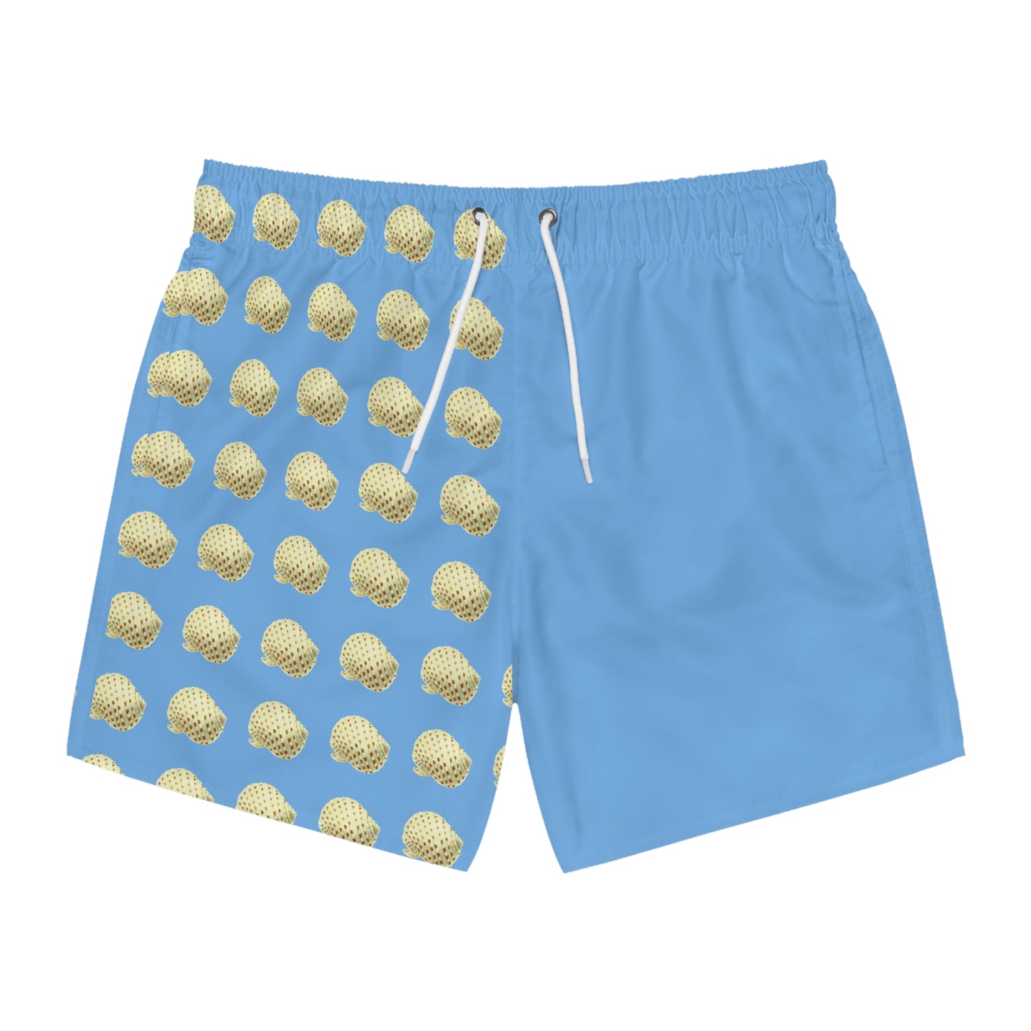 Shell Pattern Light Blue Swim Trunks (AOP)