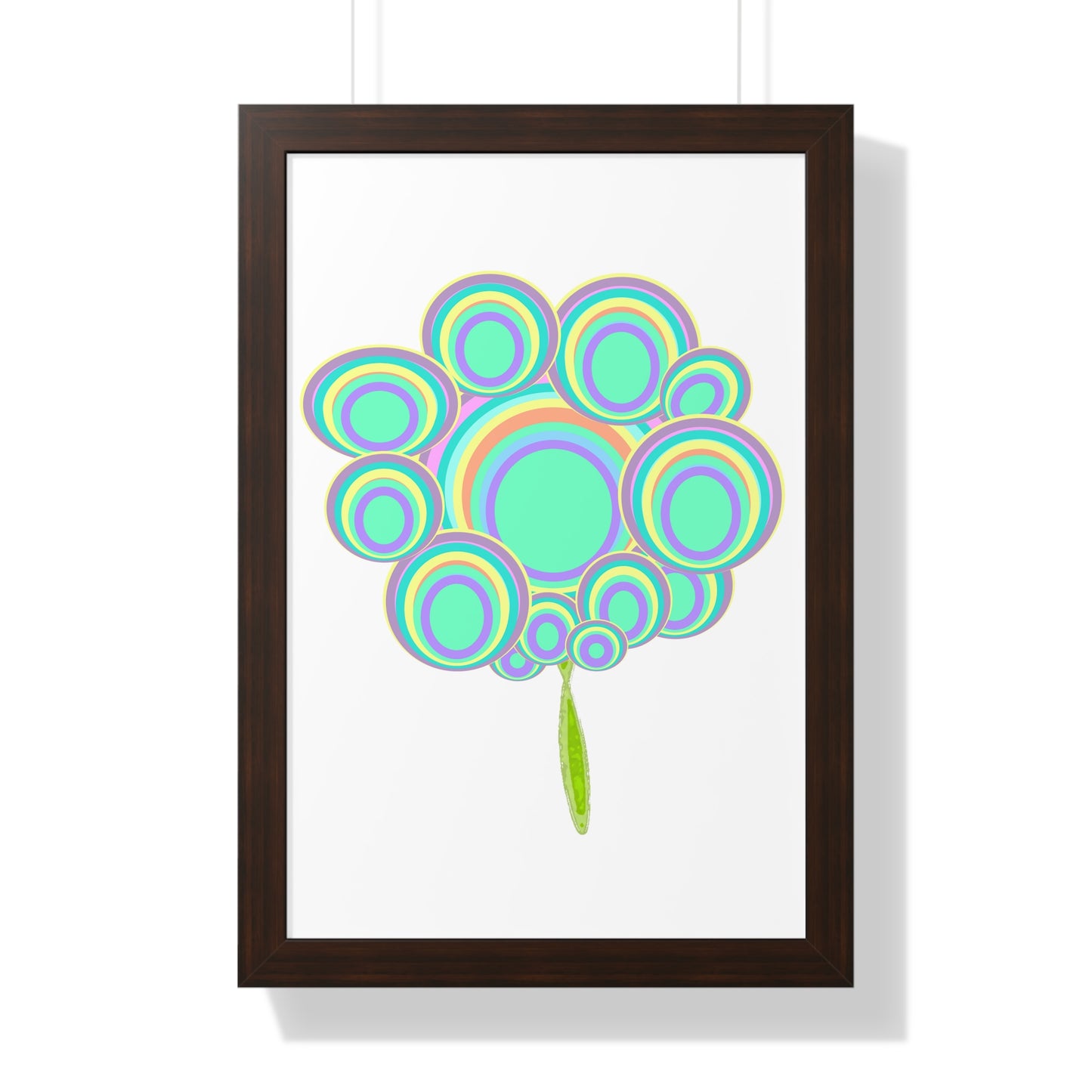 Circle Tree Art Illustration Framed Vertical Poster