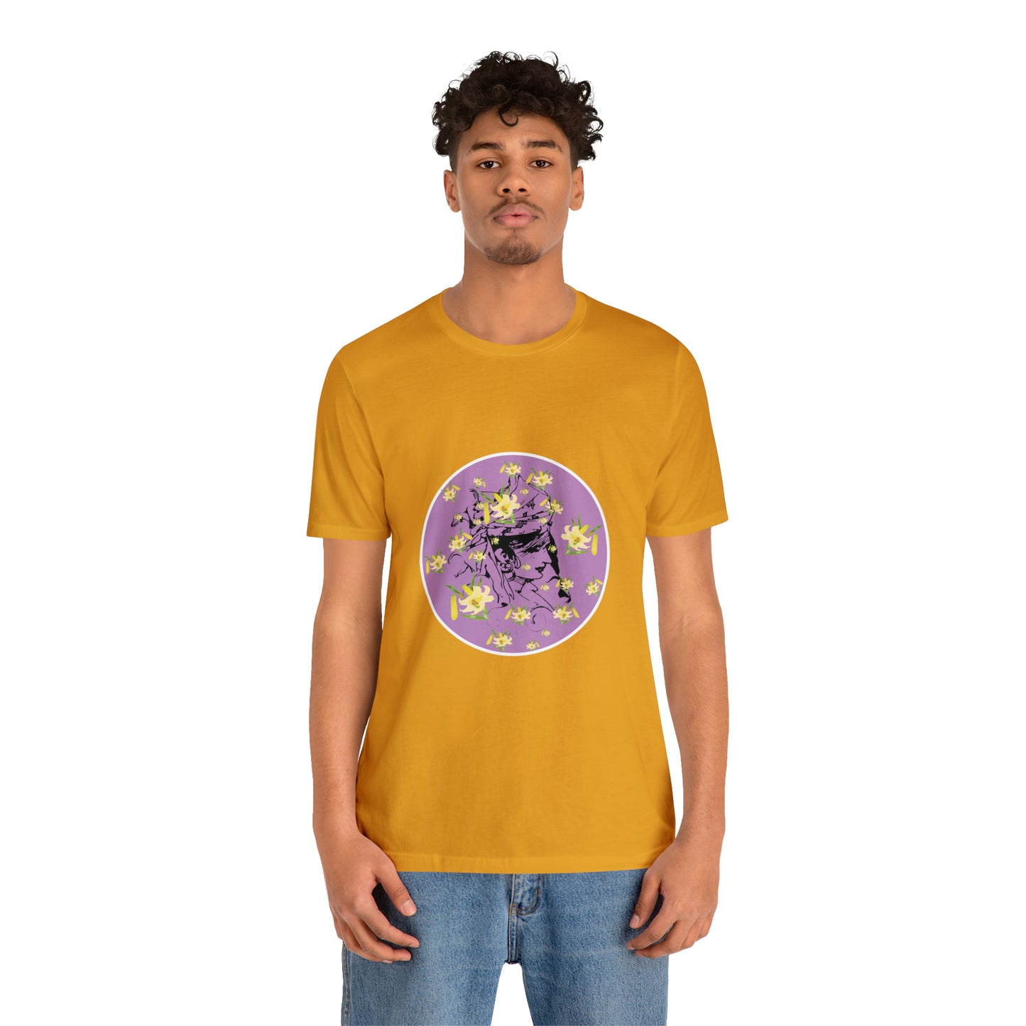 Purple Daffodil Woman Art Unisex Jersey Short Sleeve Tee