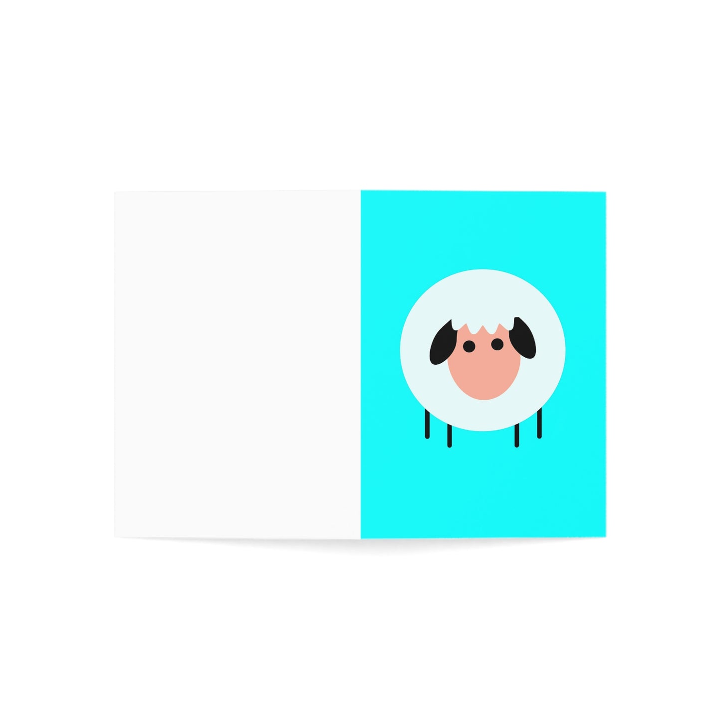 Sheep Blue Background Greeting Cards (1, 10, 30, and 50pcs)