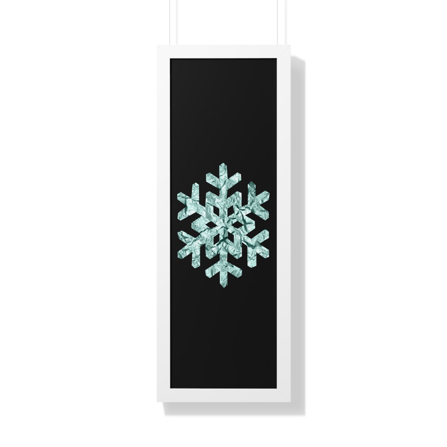 Snowflake Foil Art Framed Vertical Poster