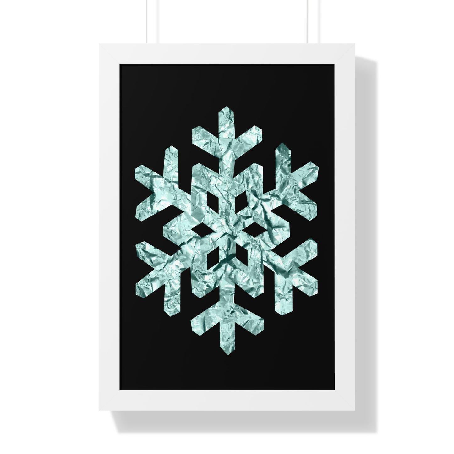 Snowflake Foil Art Framed Vertical Poster