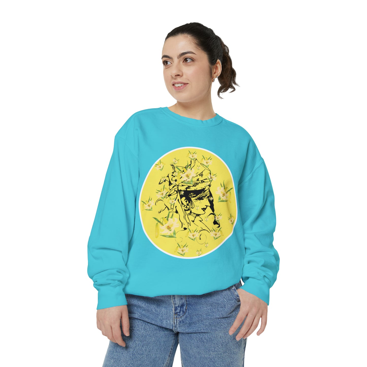 Daffodil Woman Art Unisex Garment-Dyed Sweatshirt