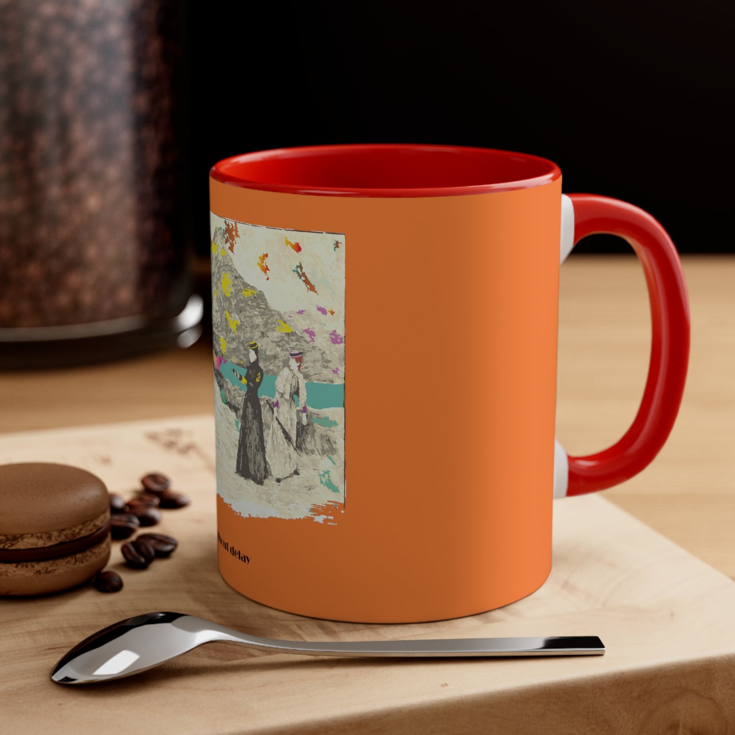 Without Delay Art Accent Coffee Mug, 11oz