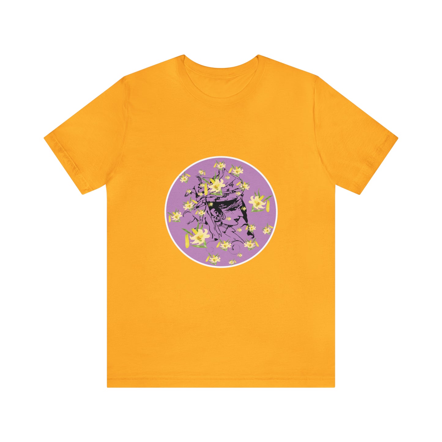 Purple Daffodil Woman Art Unisex Jersey Short Sleeve Tee