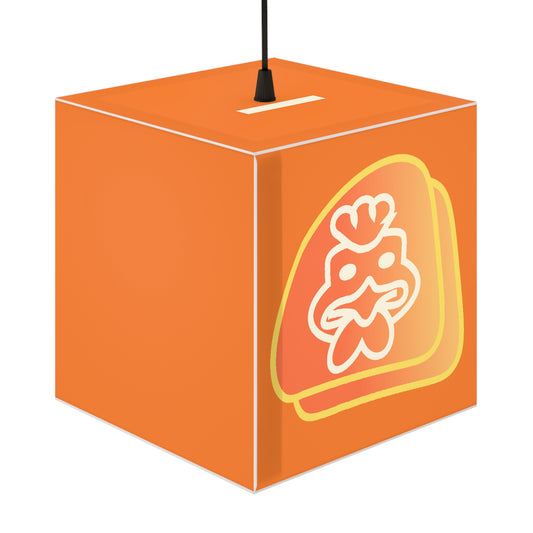 Cockerill Orange Digital Art Button Light Cube Lamp