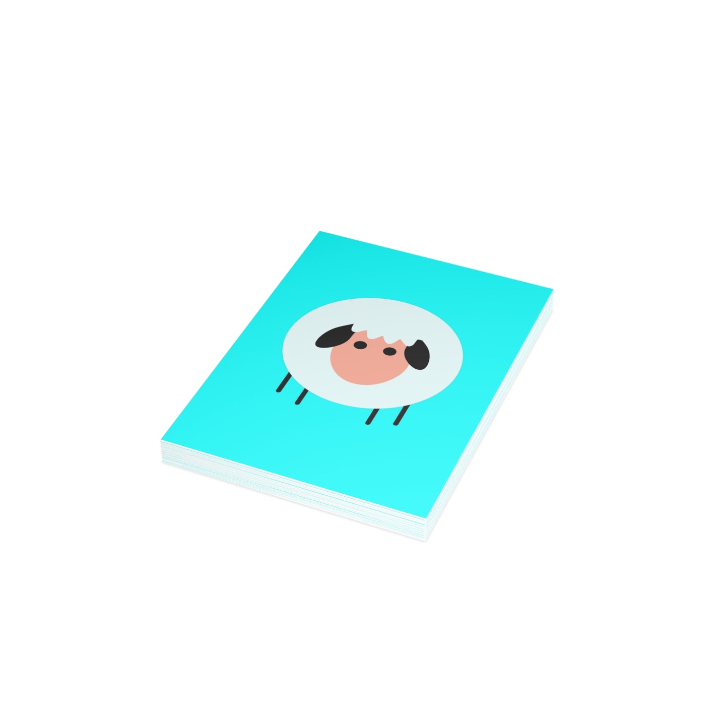 Sheep Blue Background Greeting Cards (1, 10, 30, and 50pcs)