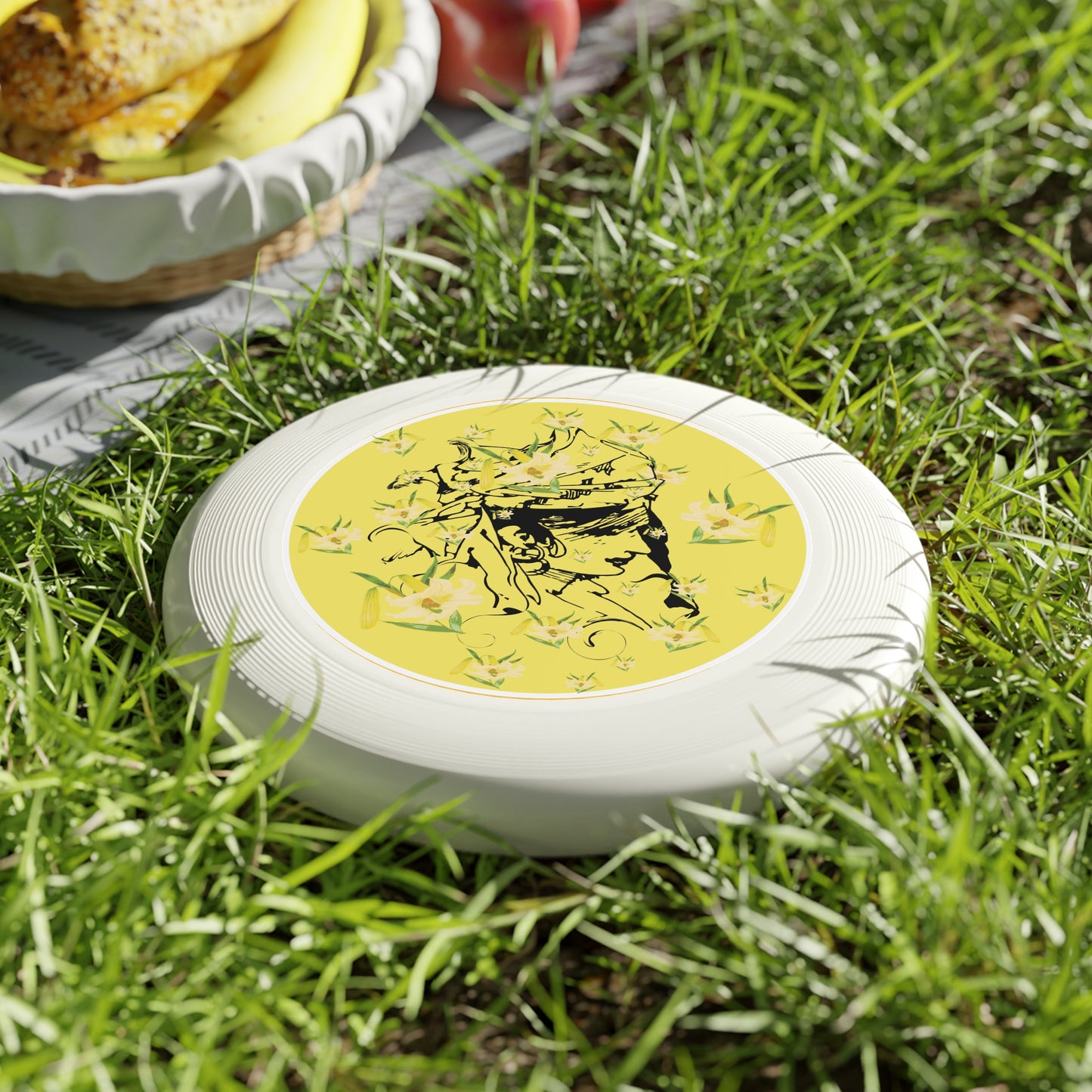 Daffodil Woman Art Wham-O Frisbee