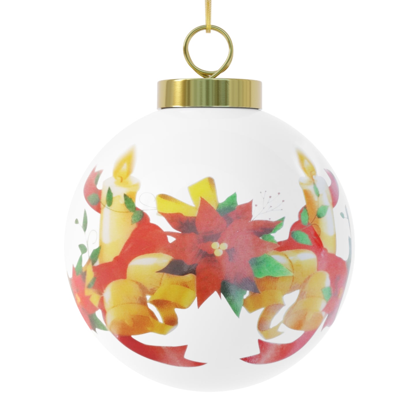 I'll do it mi' sen Sheffield Dialect Quote, Yellow Christmas Ball Ornament