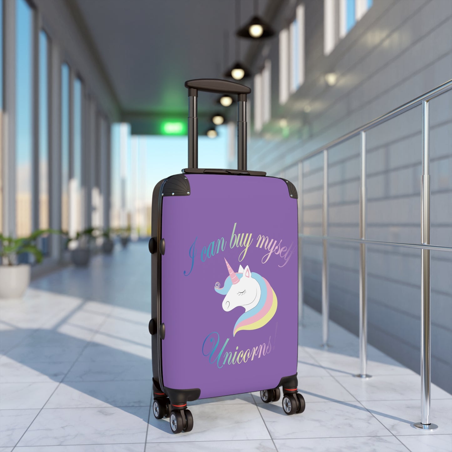 I Can Buy Myself Unicorns! Purple Suitcase