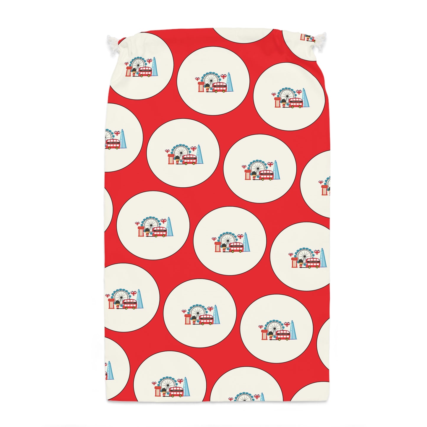 London Illustration City, Circle Pattern Red Sack