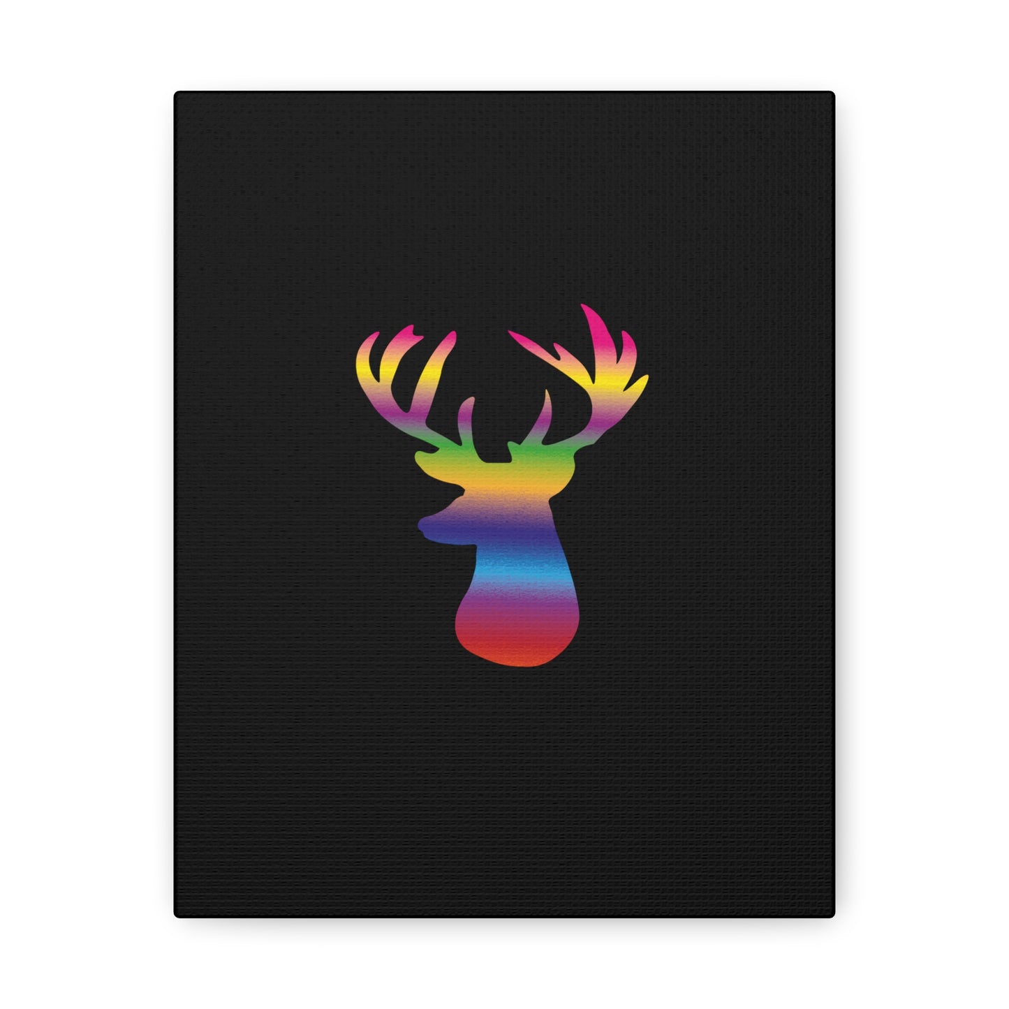 Rainbow Stag Head Canvas Gallery Wraps