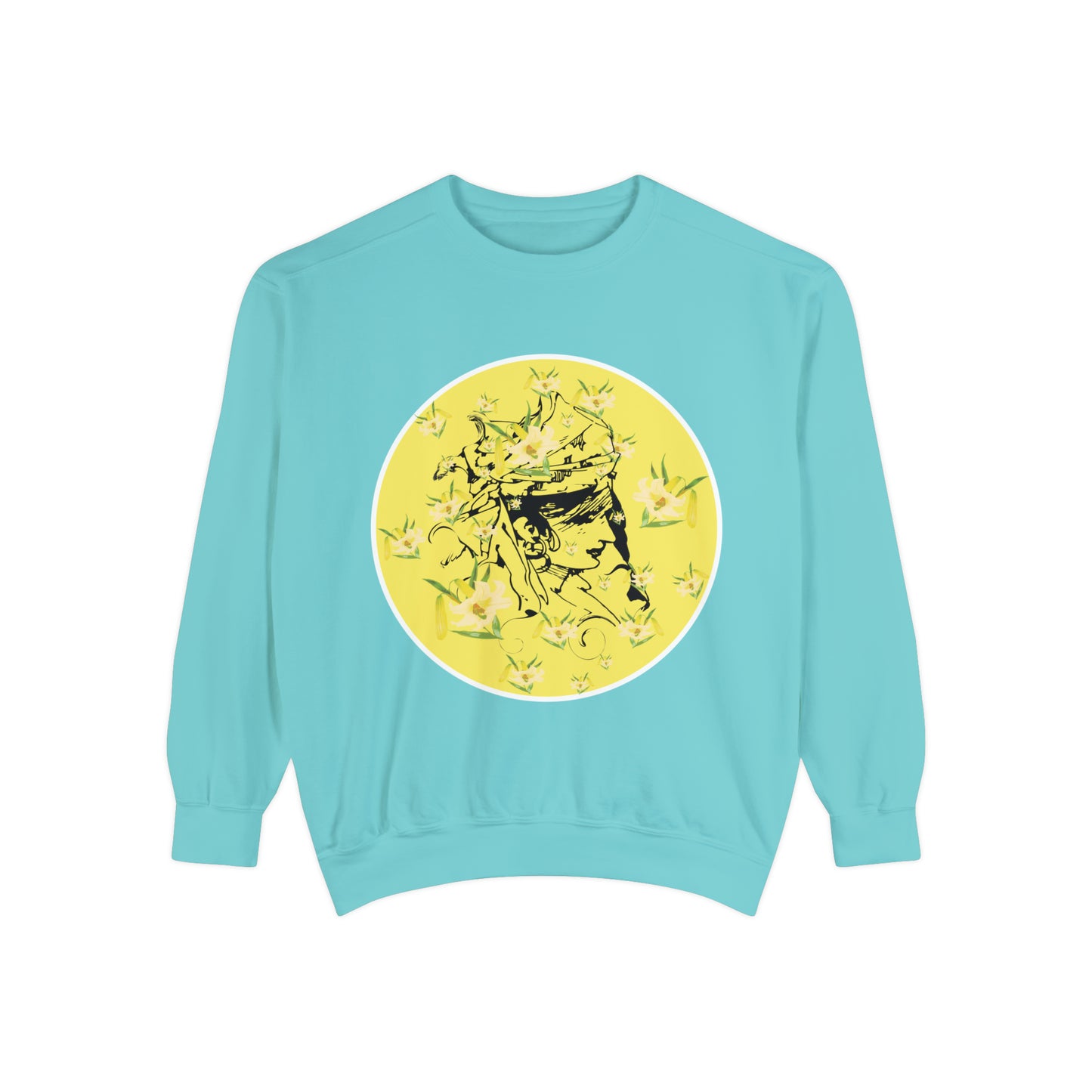 Daffodil Woman Art Unisex Garment-Dyed Sweatshirt