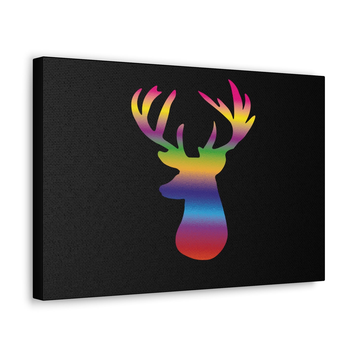 Rainbow Stag Head Canvas Gallery Wraps