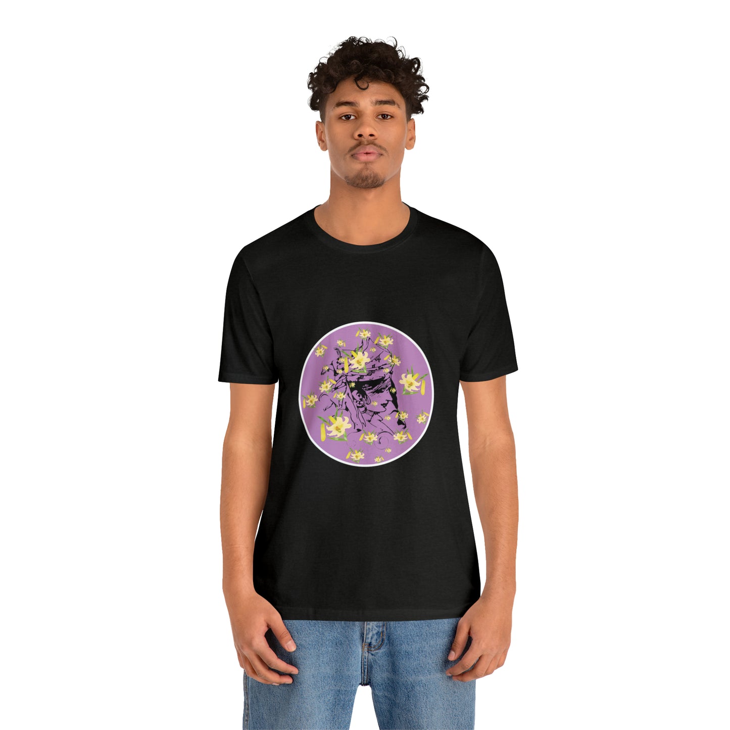 Purple Daffodil Woman Art Unisex Jersey Short Sleeve Tee