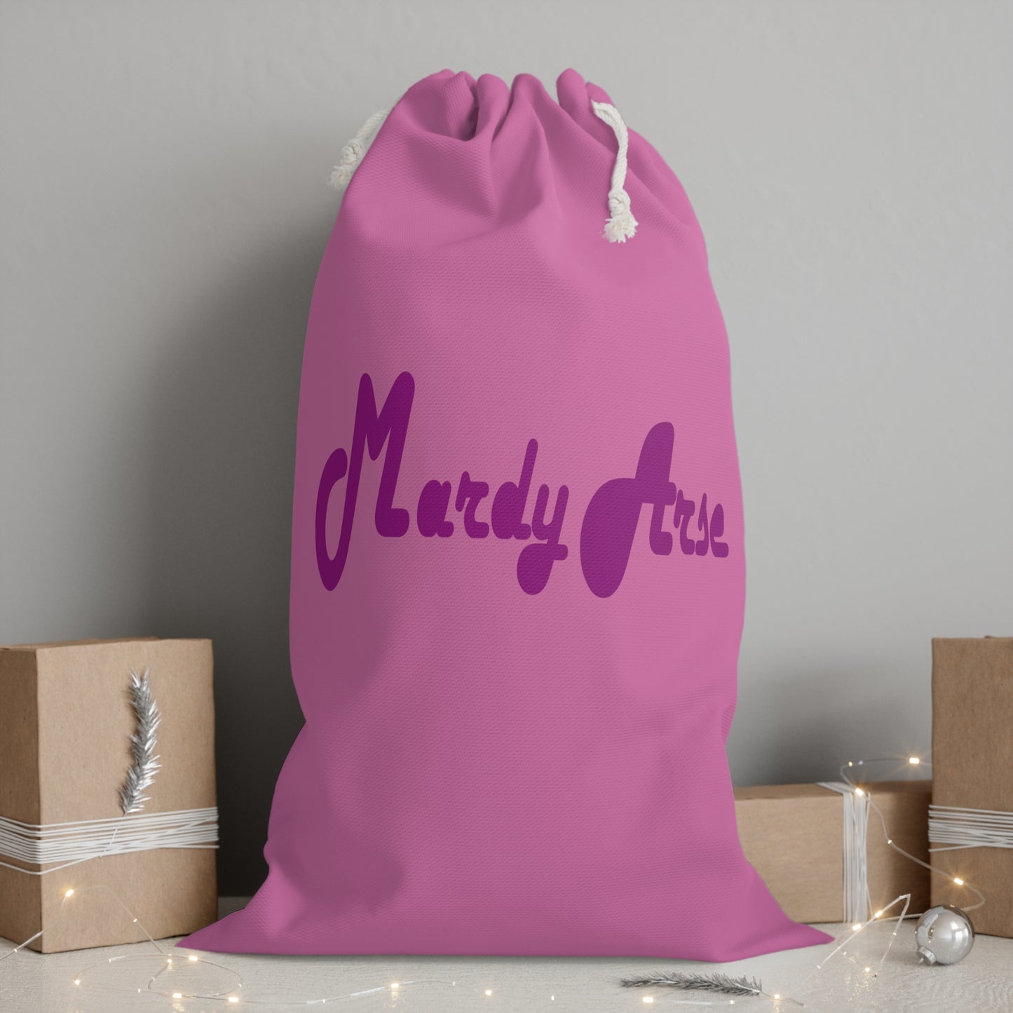 Mardy Arse, Sheffield Dialect Purple Typography Sack