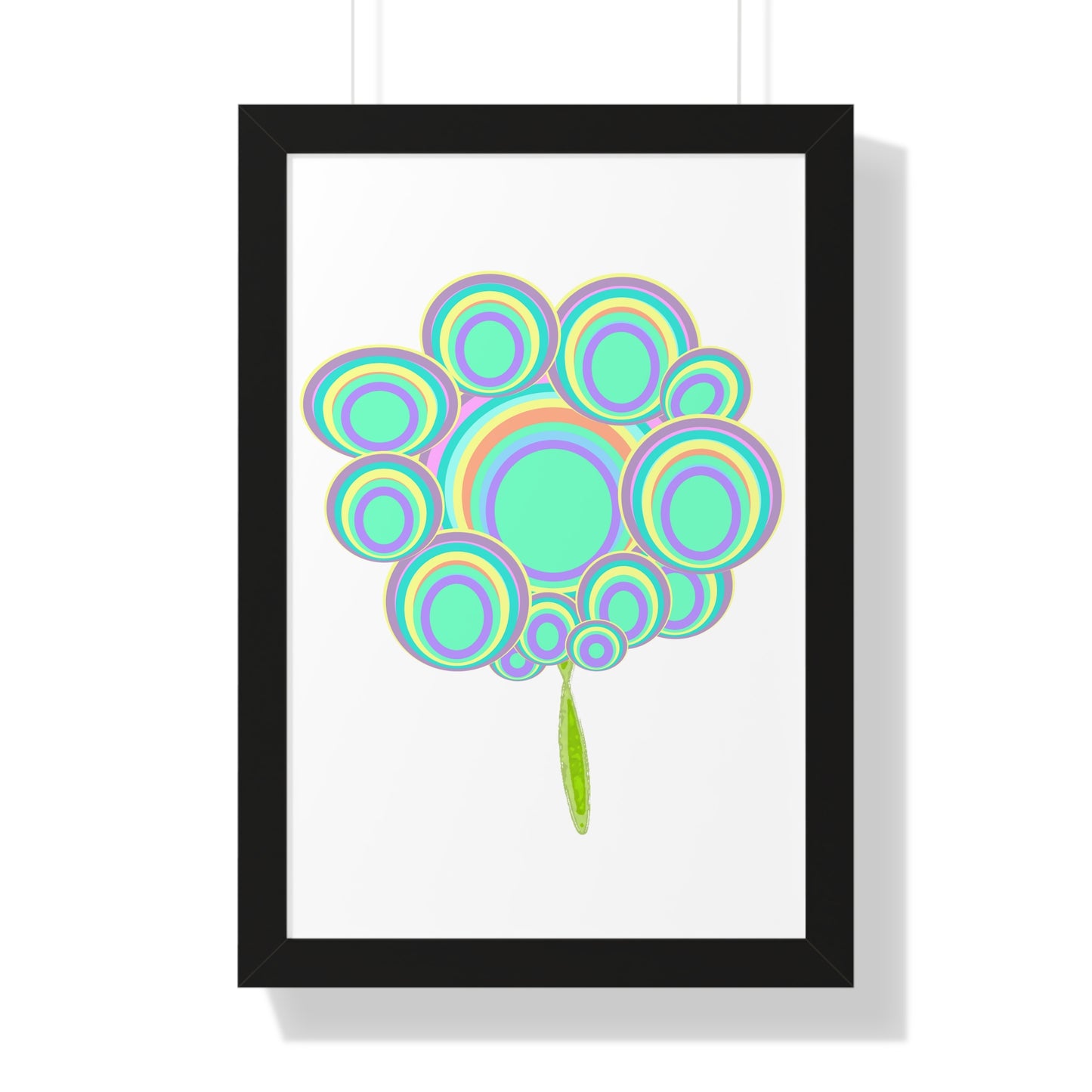 Circle Tree Art Illustration Framed Vertical Poster