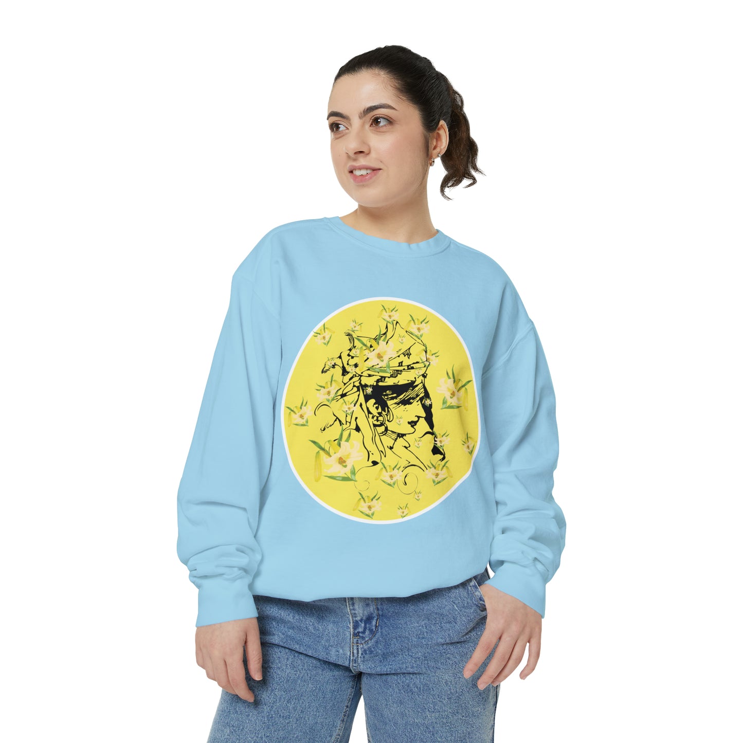 Daffodil Woman Art Unisex Garment-Dyed Sweatshirt