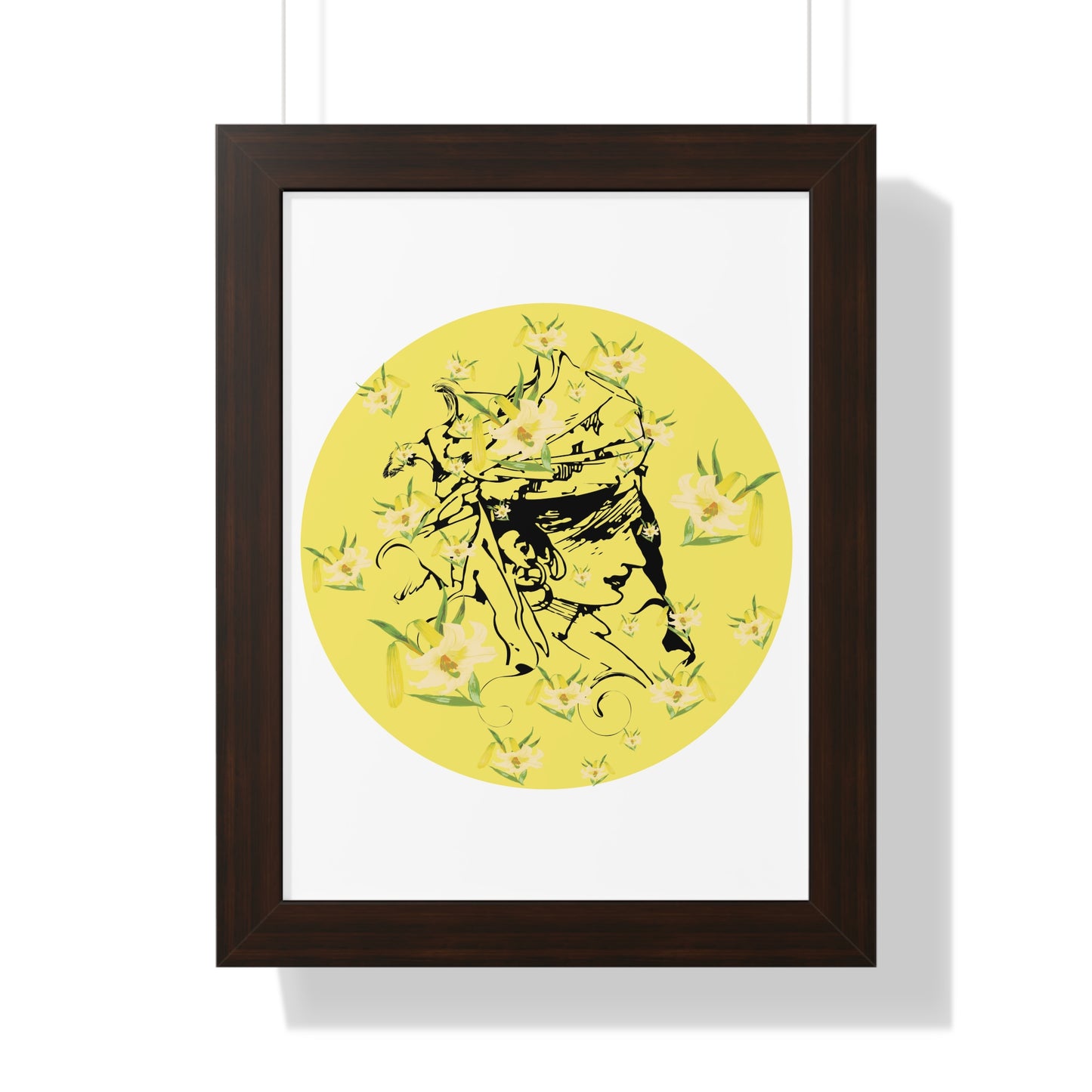 Daffodili Woman Art Framed Vertical Poster