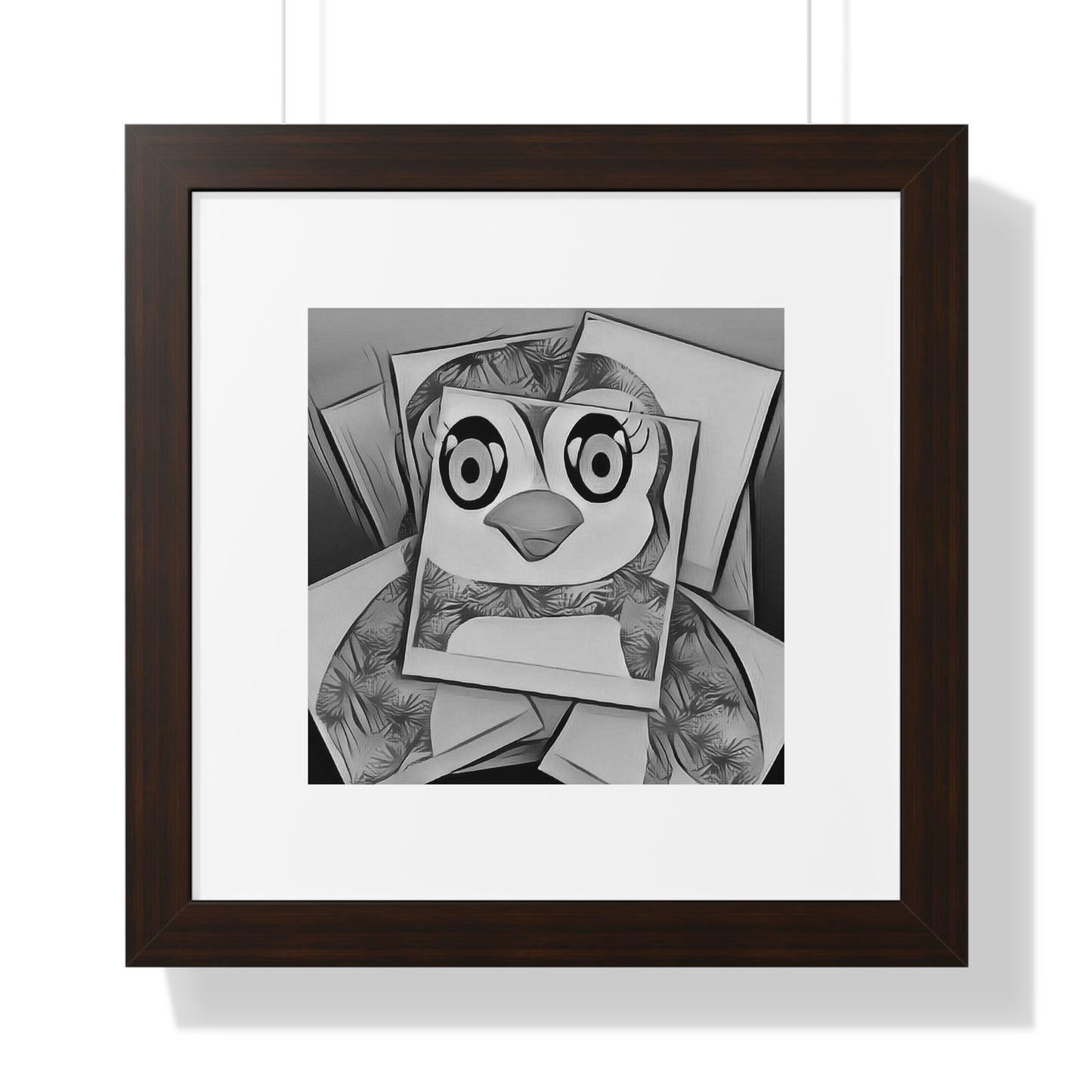 The Penguinies Photogprah Black & White Art Framed Vertical Poster