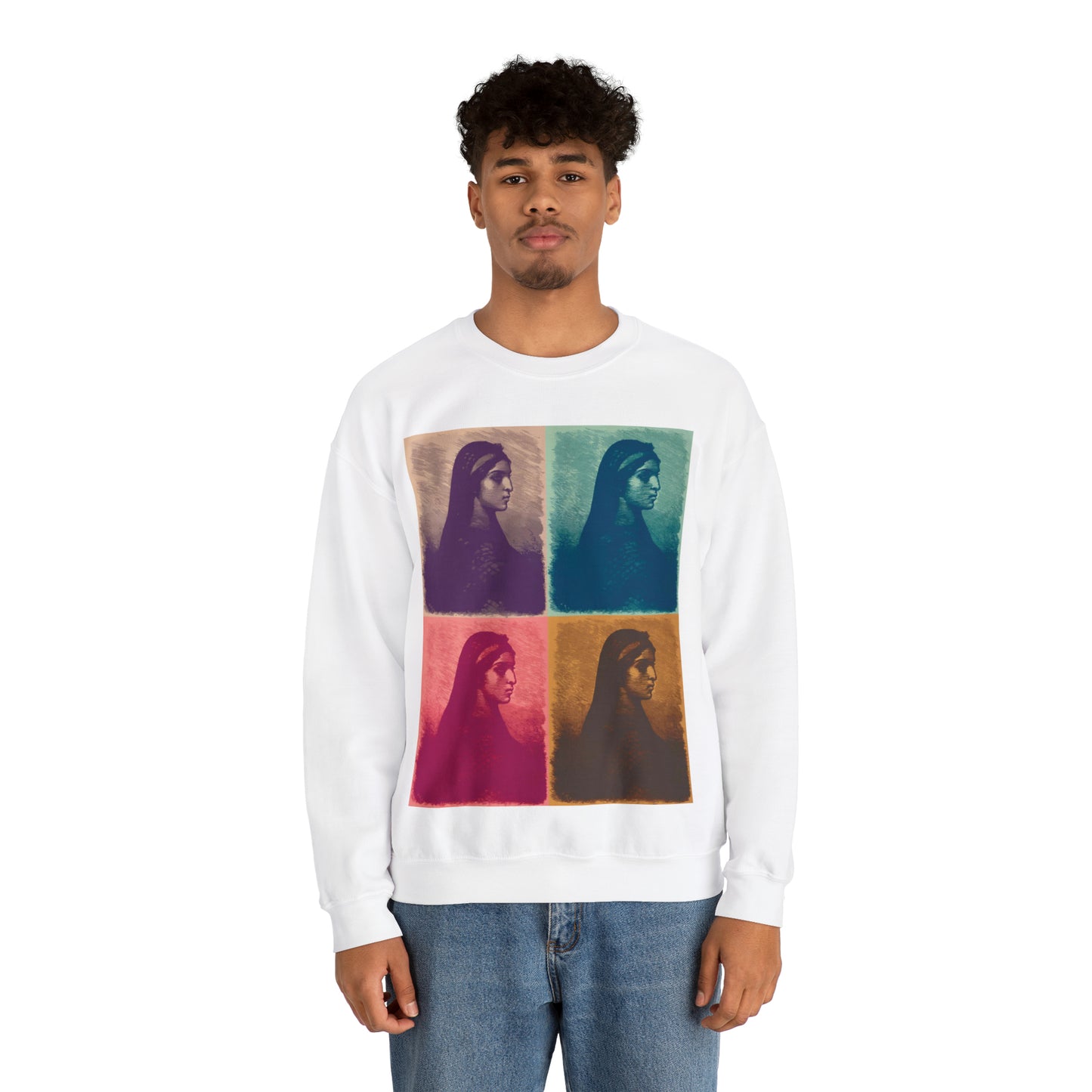 Koptic Woman Art Unisex Heavy Blend Crewneck Sweatshirt