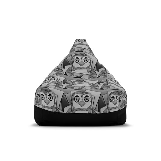 The Penguinies Black & White Photograph Art Bean Bag Chair Cover