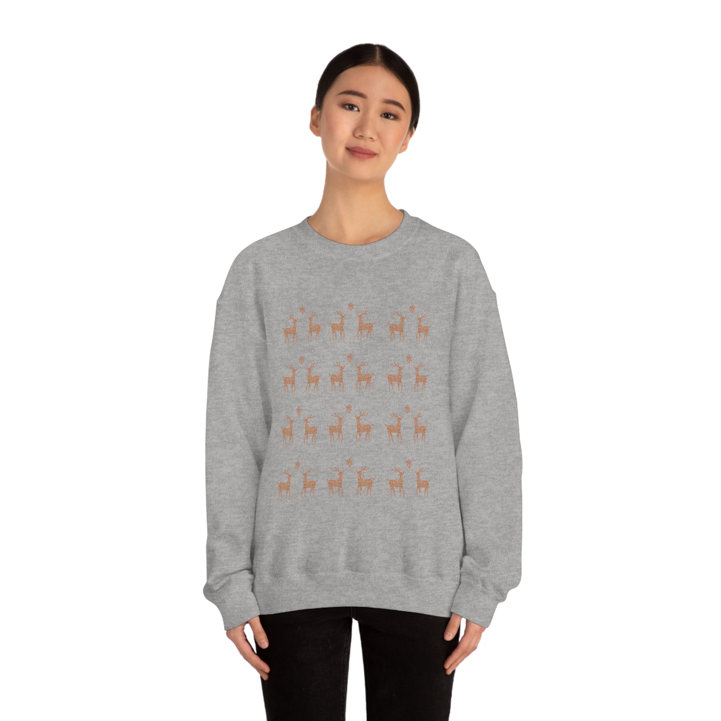 Golden Stag Pattern Unisex Heavy Blend™ Crewneck Sweatshirt