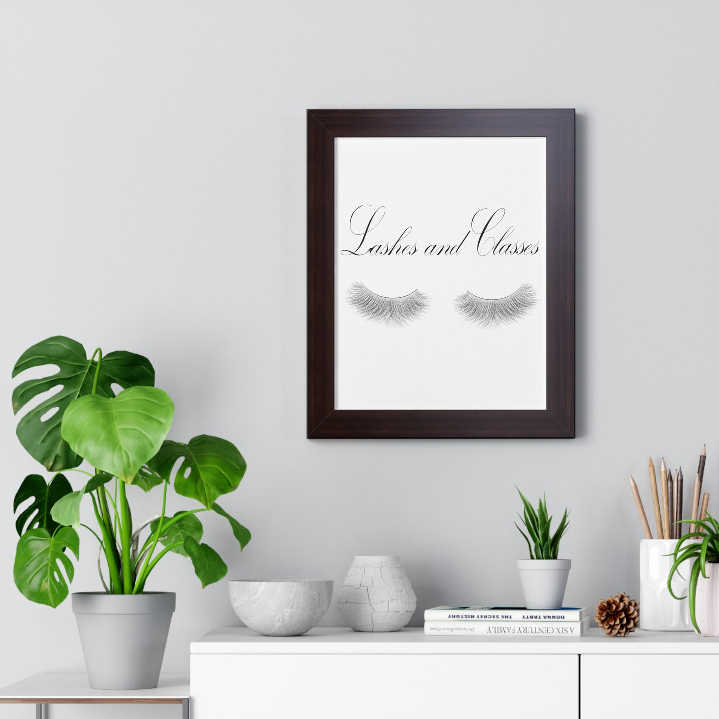 Lashes & Classes Framed Vertical Poster