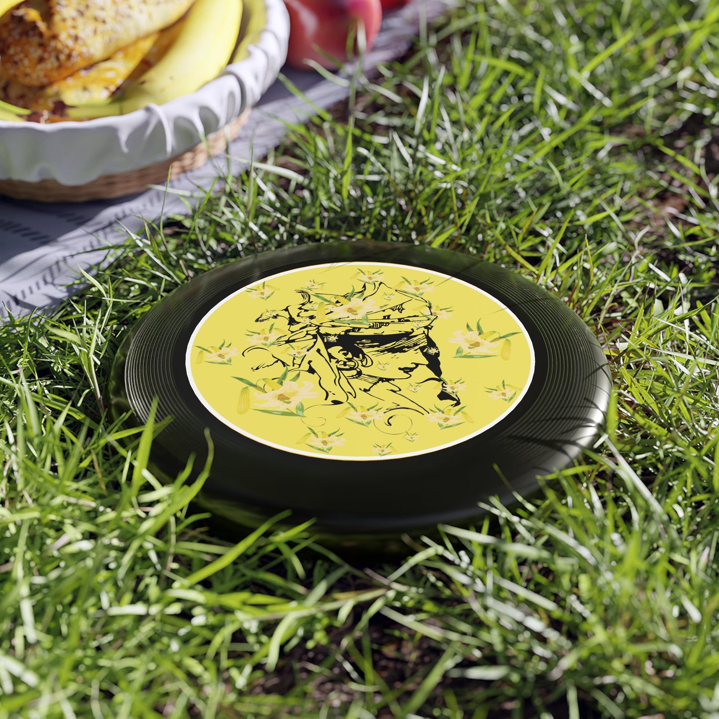 Daffodil Woman Art Wham-O Frisbee