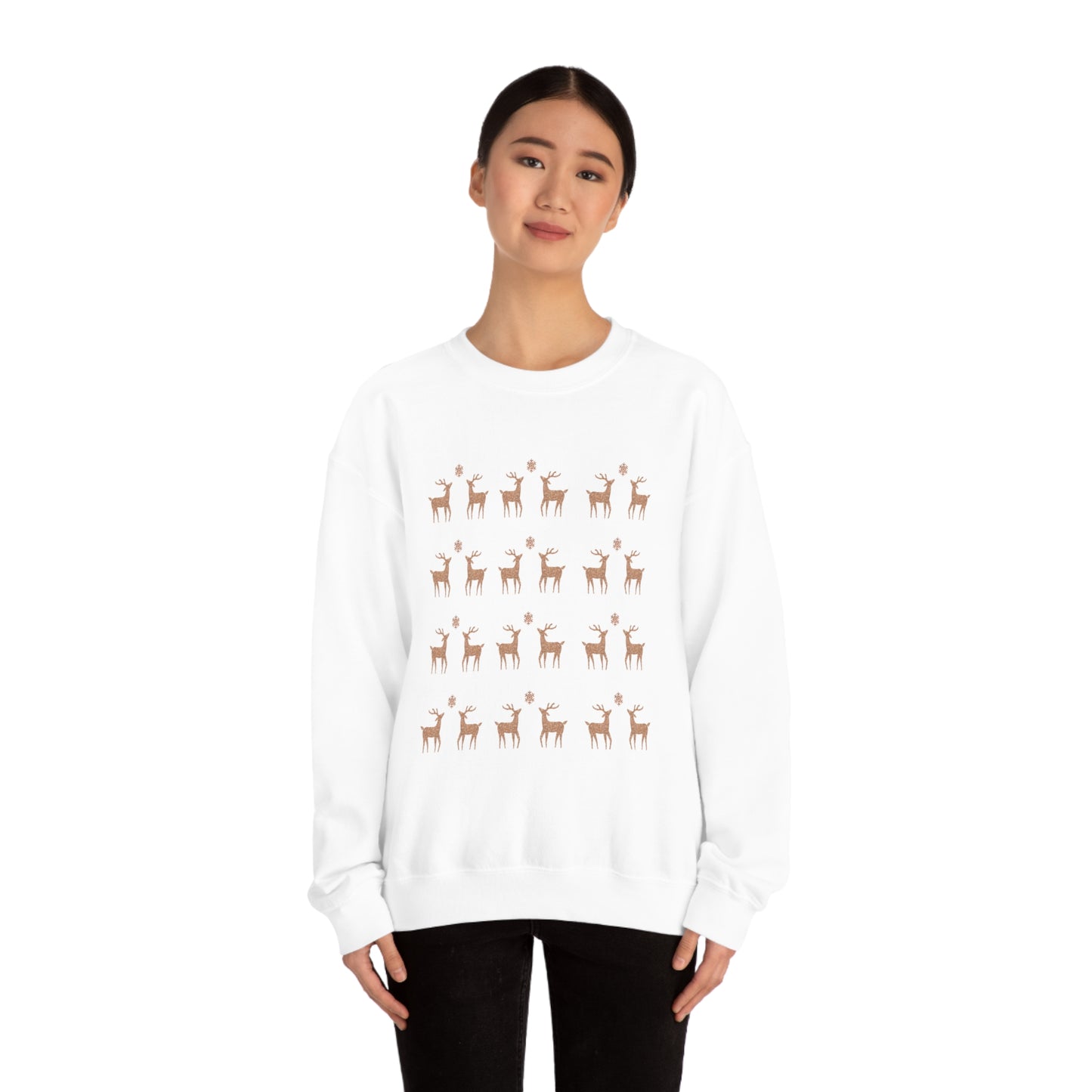 Golden Stag Pattern Unisex Heavy Blend™ Crewneck Sweatshirt