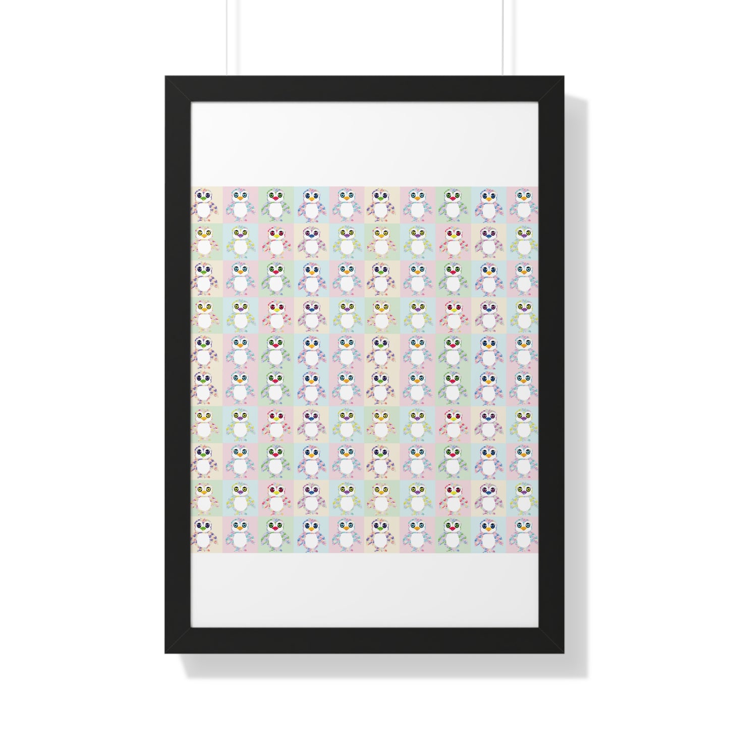 The Penguinies Pop Art Framed Vertical Poster