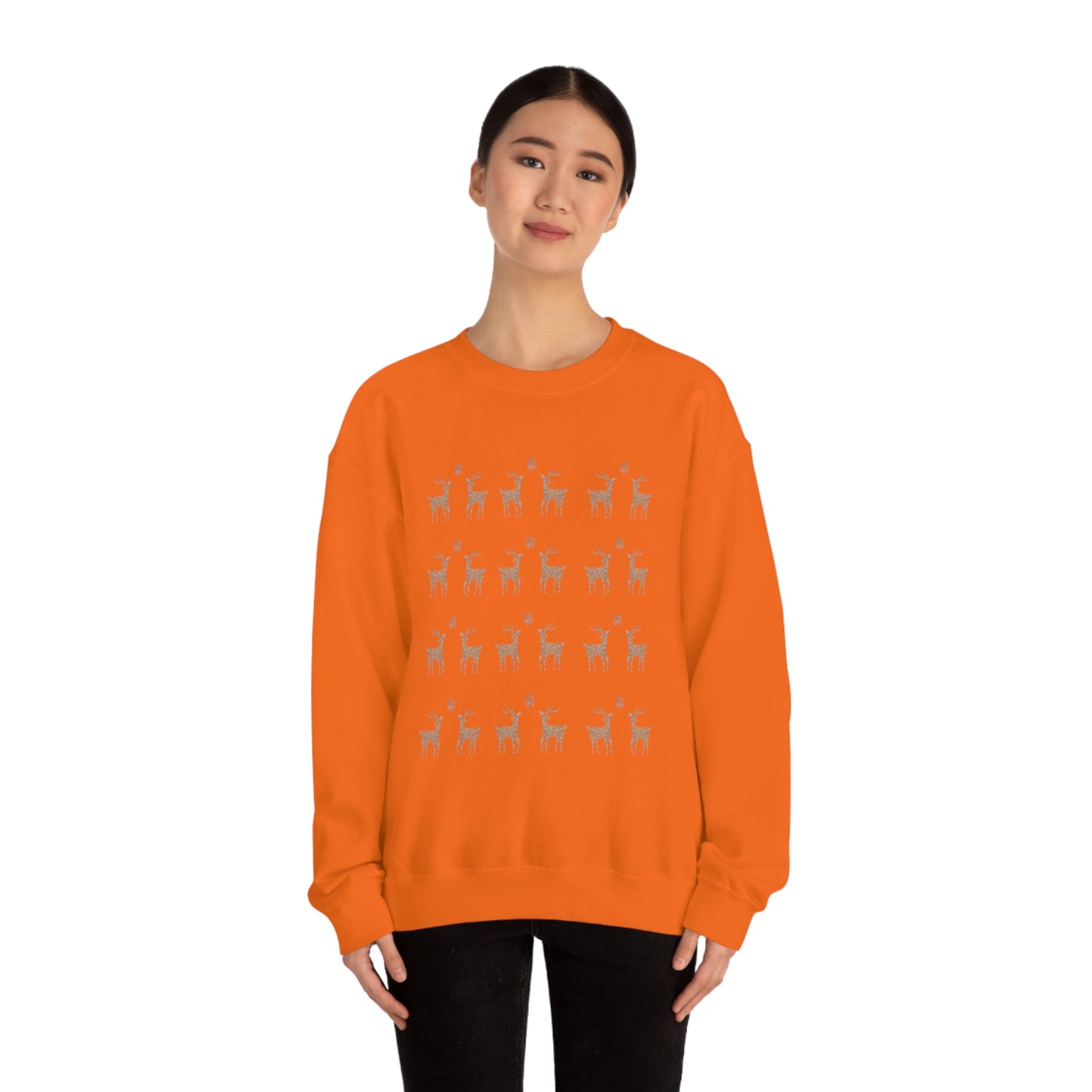 Golden Stag Pattern Unisex Heavy Blend™ Crewneck Sweatshirt