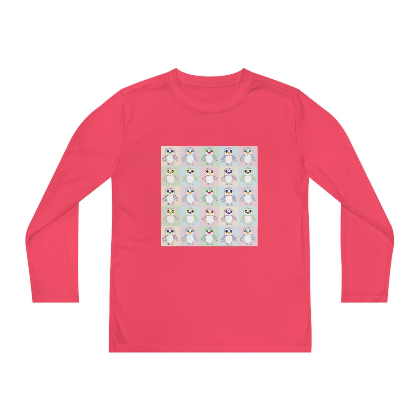 The Penguinies Pop Art Youth Long Sleeve Competitor Tee