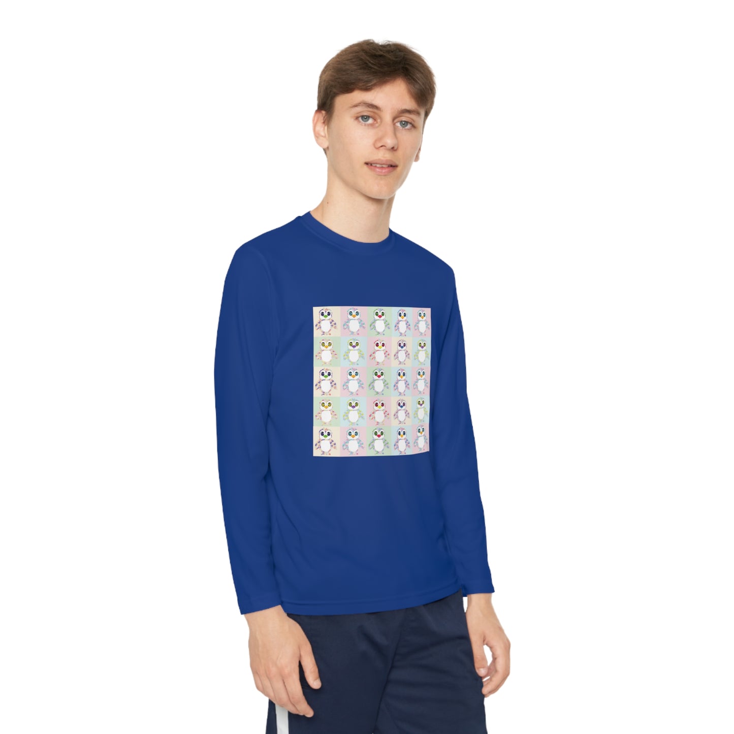 The Penguinies Pop Art Youth Long Sleeve Competitor Tee