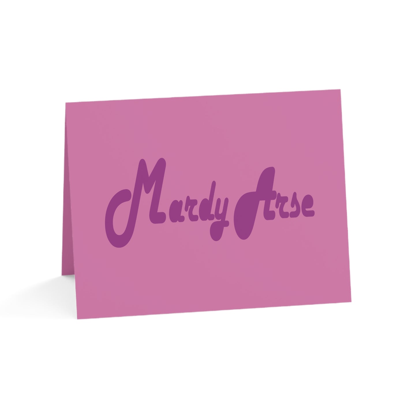 Mardy Arse, Sheffield Dialect Purple Typography Greeting Cards (1, 10, 30, and 50pcs)