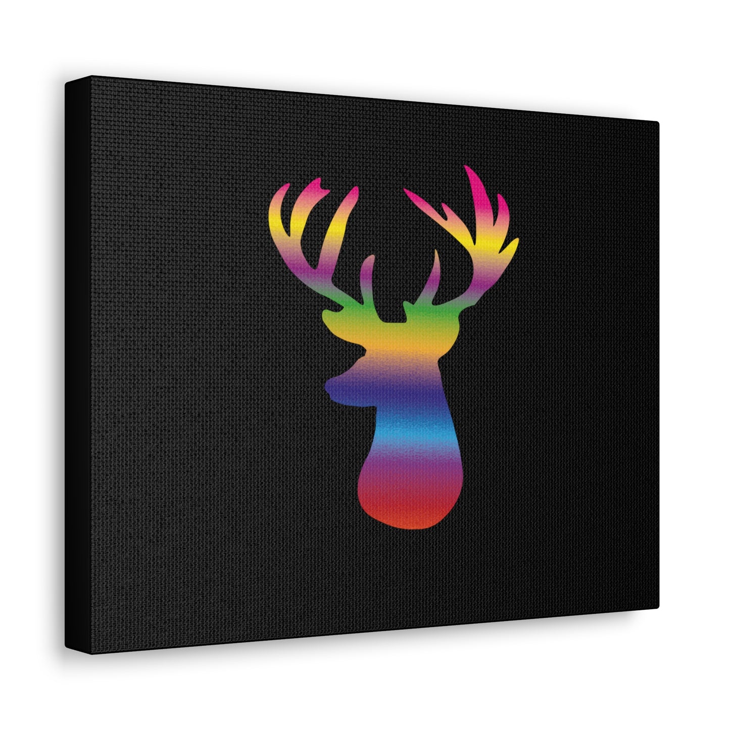 Rainbow Stag Head Canvas Gallery Wraps