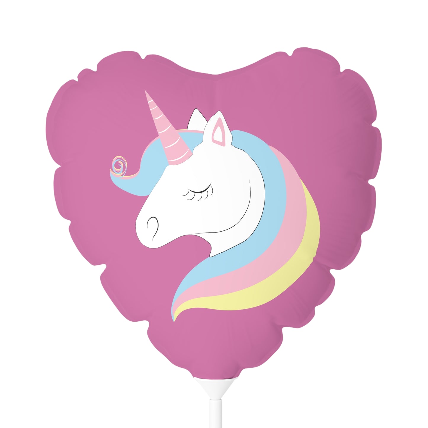 Unicorn Pink Balloon (Round and Heart-shaped), 11"